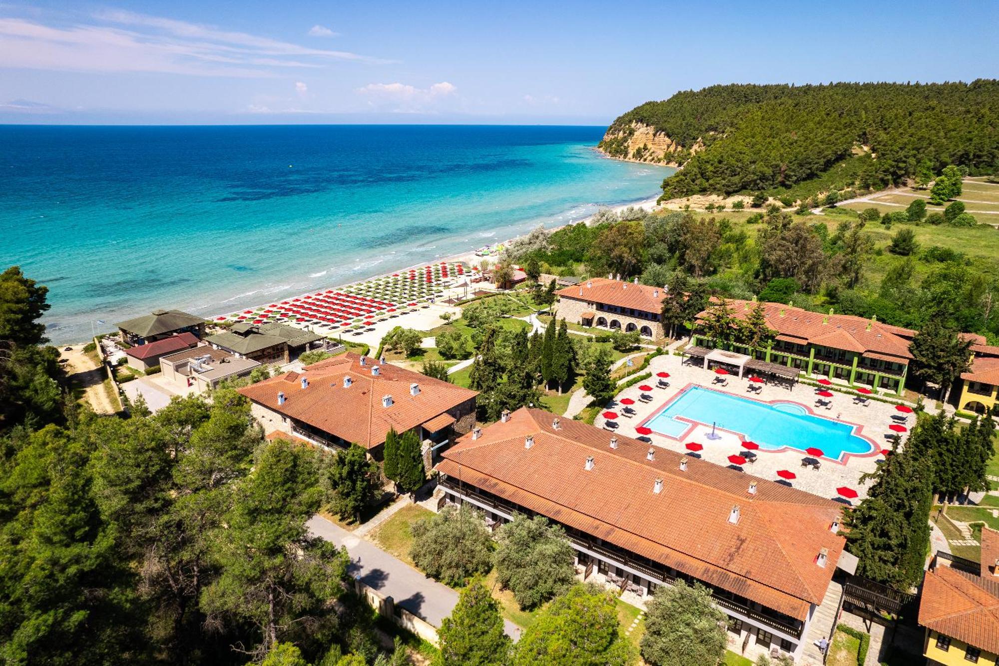 Simantro Resort Száni-part Kültér fotó Aerial view of the resort